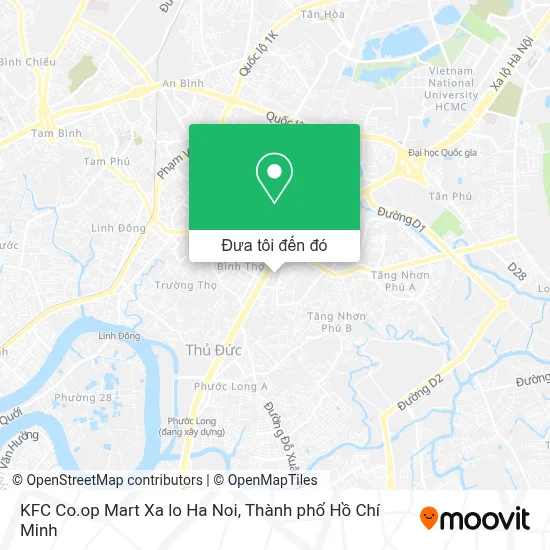Bản đồ KFC Co.op Mart Xa lo Ha Noi