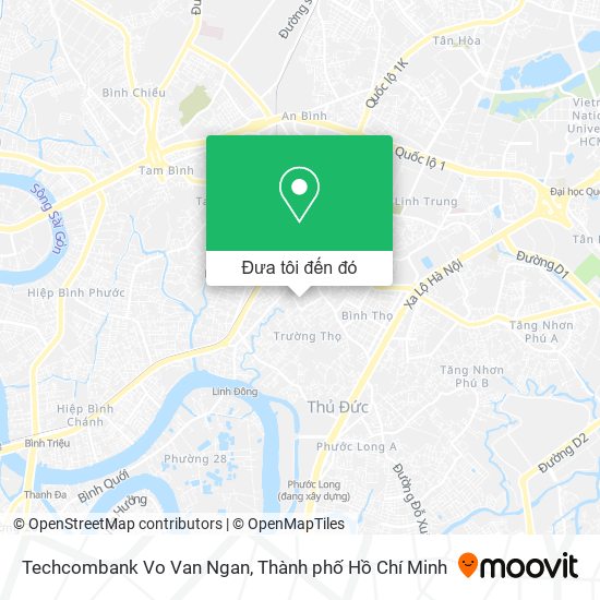 Bản đồ Techcombank Vo Van Ngan