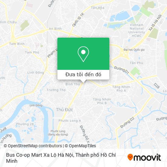 Bản đồ Bus Co-op Mart Xa Lộ Hà Nội