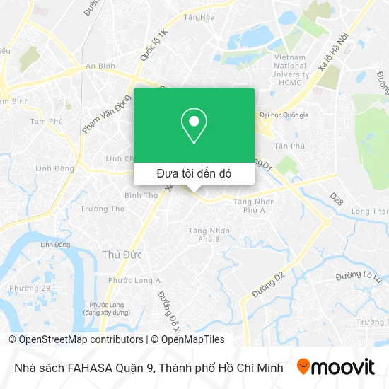 Bản đồ Nhà sách FAHASA Quận 9