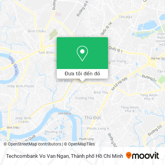Bản đồ Techcombank Vo Van Ngan