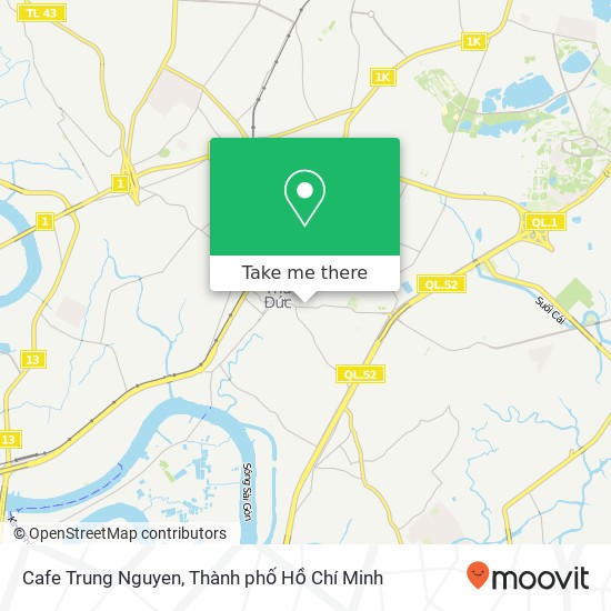Bản đồ Cafe Trung Nguyen