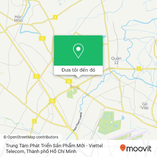 Bản đồ Trung Tâm Phát Triển Sản Phẩm Mới - Viettel Telecom