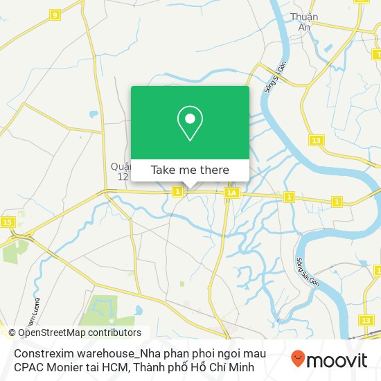 Bản đồ Constrexim warehouse_Nha phan phoi ngoi mau CPAC Monier tai HCM