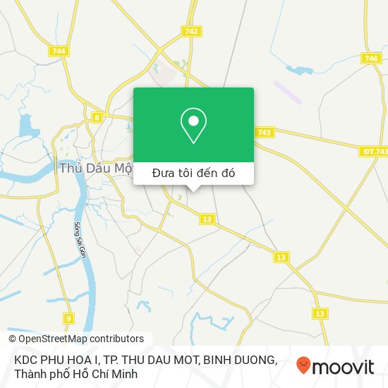 Bản đồ KDC PHU HOA I, TP. THU DAU MOT, BINH DUONG