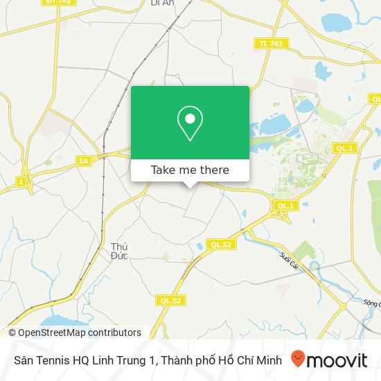 Bản đồ Sân Tennis HQ Linh Trung 1