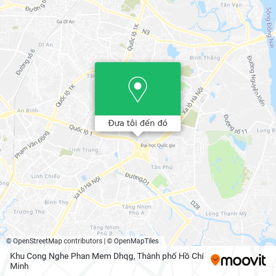 Bản đồ Khu Cong Nghe Phan Mem Dhqg