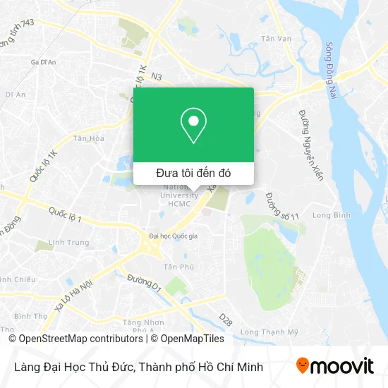 Bản đồ Làng Đại Học Thủ Đức
