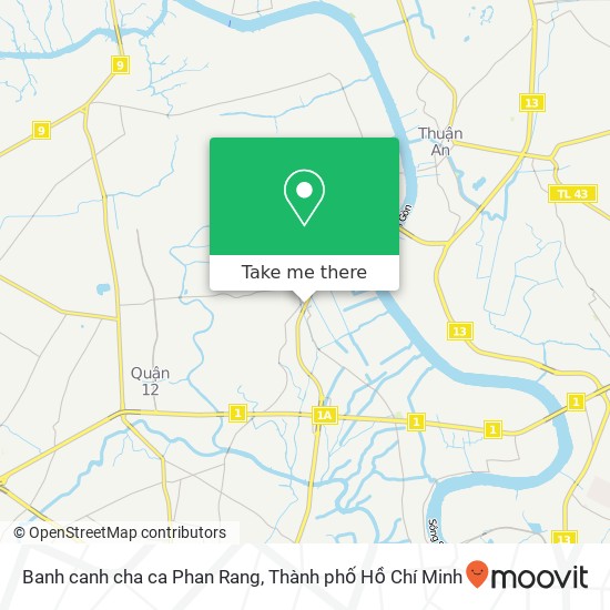 Bản đồ Banh canh cha ca Phan Rang