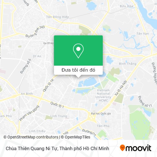Bản đồ Chùa Thiên Quang Ni Tự