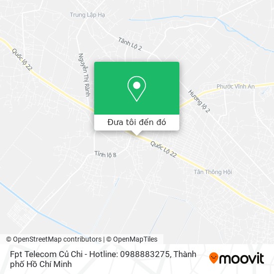 Bản đồ Fpt Telecom Củ Chi - Hotline: 0988883275