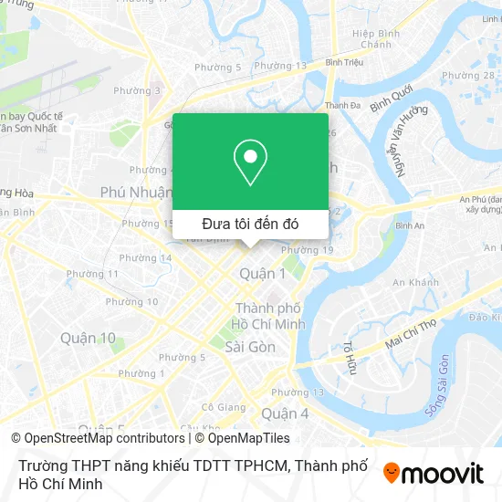 Bản đồ Trường THPT năng khiếu TDTT TPHCM