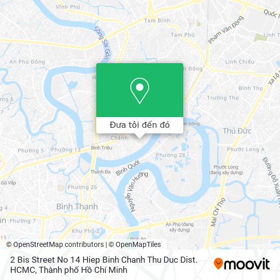 Bản đồ 2 Bis Street No 14 Hiep Binh Chanh Thu Duc Dist. HCMC