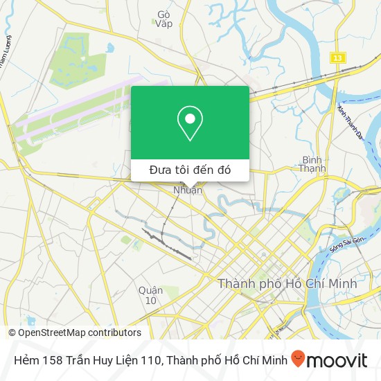 Bản đồ Hẻm 158 Trần Huy Liện 110