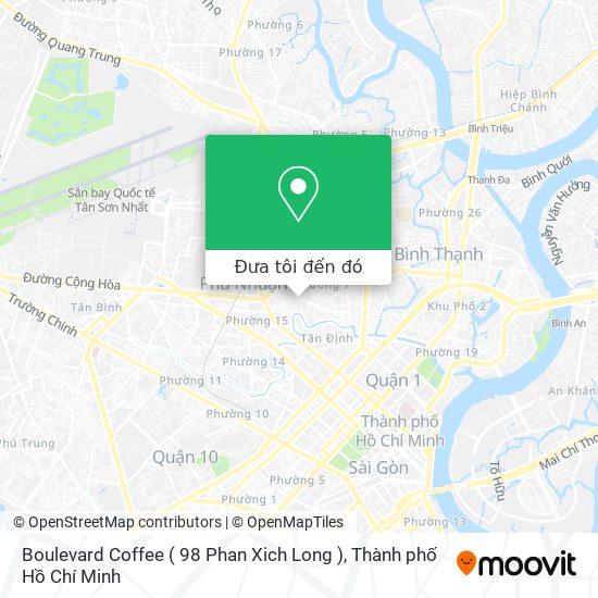 Bản đồ Boulevard Coffee ( 98 Phan Xich Long )