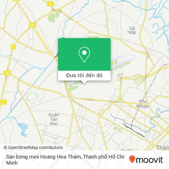 Bản đồ Sân bóng mini Hoàng Hoa Thám