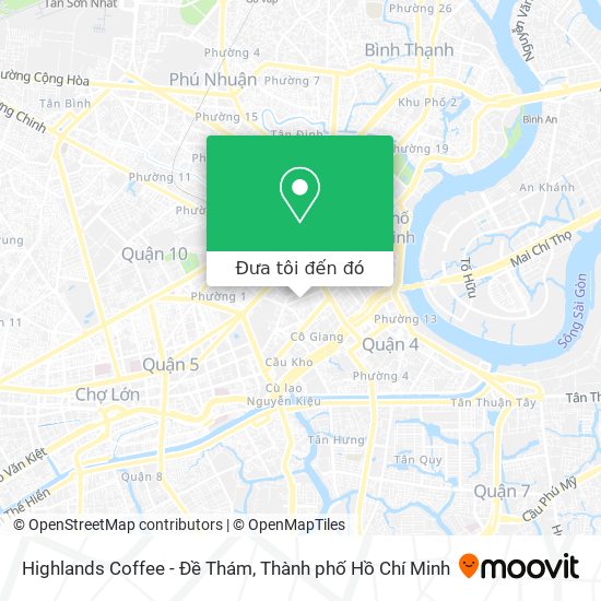 Bản đồ Highlands Coffee - Đề Thám