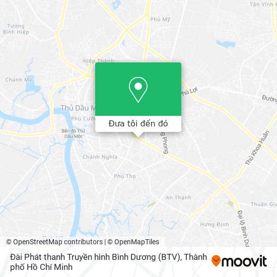 Bản đồ Đài Phát thanh Truyền hình Bình Dương (BTV)