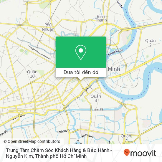 Bản đồ Trung Tâm Chăm Sóc Khách Hàng & Bảo Hành - Nguyễn Kim