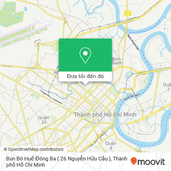 Bản đồ Bún Bò Huế Đông Ba ( 26 Nguyễn Hữu Cầu )
