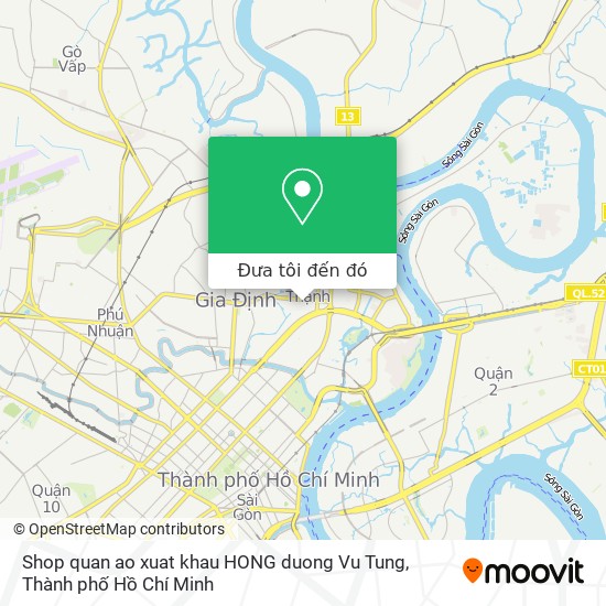 Bản đồ Shop quan ao xuat khau HONG duong Vu Tung