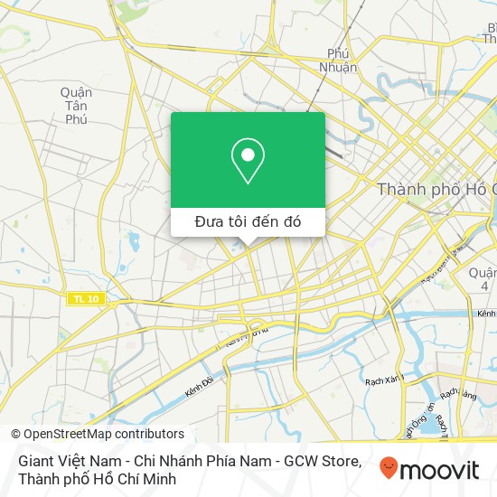 Bản đồ Giant Việt Nam - Chi Nhánh Phía Nam - GCW Store