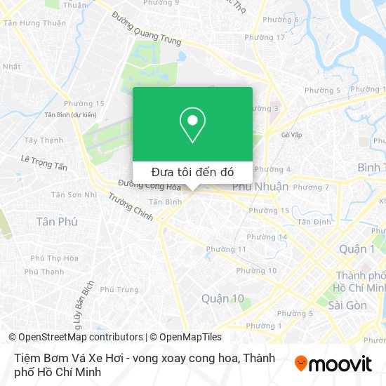 Bản đồ Tiệm Bơm Vá Xe Hơi - vong xoay cong hoa