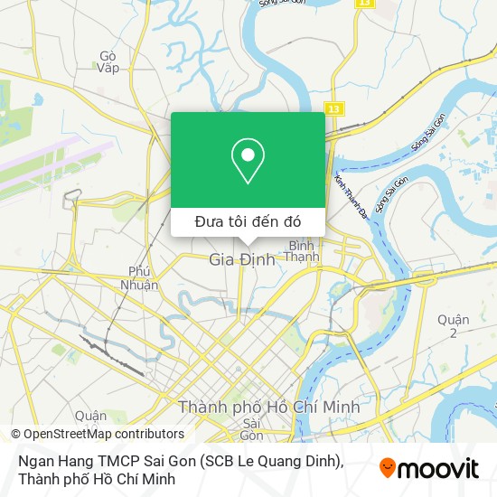 Bản đồ Ngan Hang TMCP Sai Gon (SCB Le Quang Dinh)
