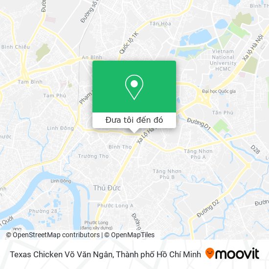 Bản đồ Texas Chicken Võ Văn Ngân