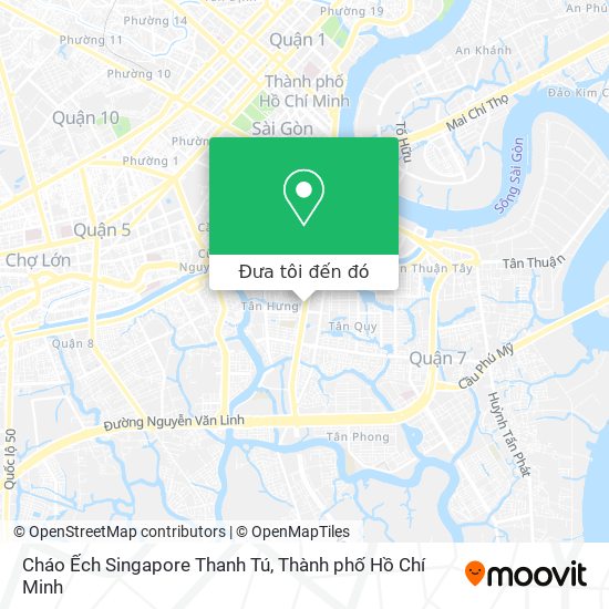 Bản đồ Cháo Ếch Singapore Thanh Tú