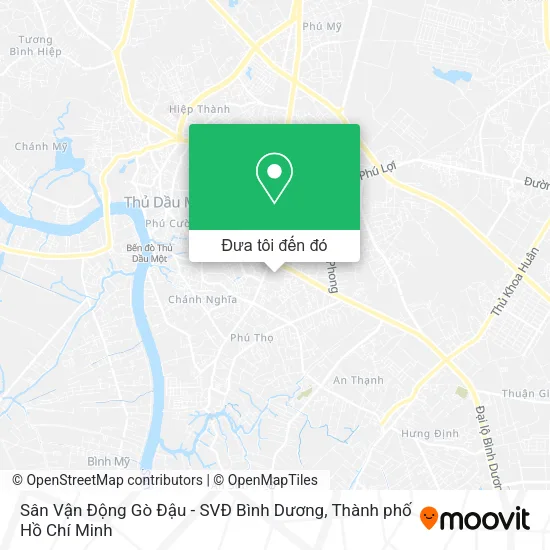Bản đồ Sân Vận Động Gò Đậu - SVĐ Bình Dương