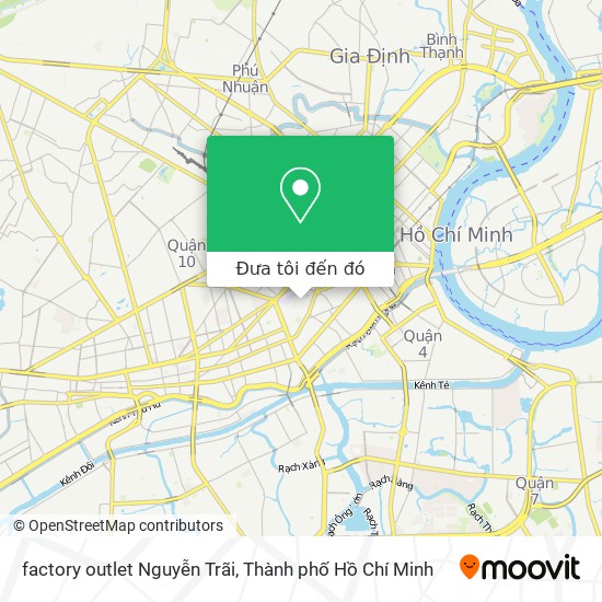 Bản đồ factory outlet Nguyễn Trãi
