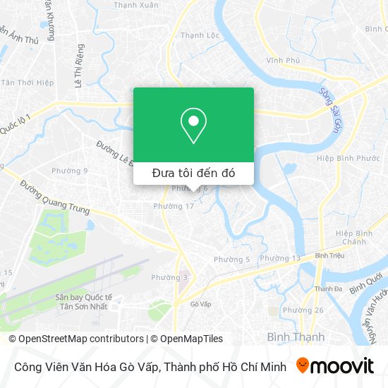 Bản đồ Công Viên Văn Hóa Gò Vấp