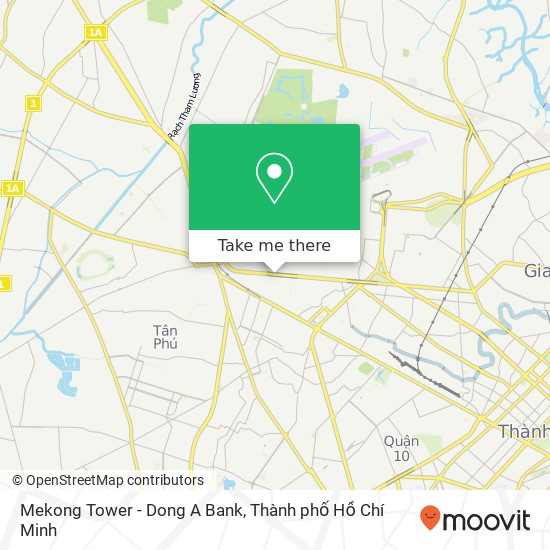 Bản đồ Mekong Tower - Dong A Bank