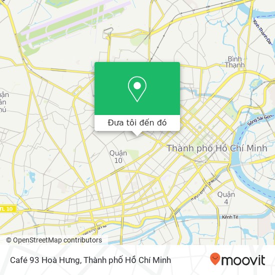 Bản đồ Café 93 Hoà Hưng