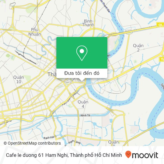 Bản đồ Cafe le duong 61 Ham Nghi