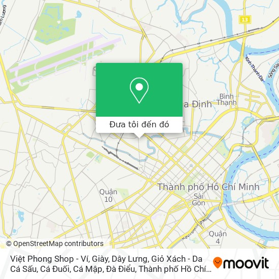 Bản đồ Việt Phong Shop - Ví, Giày, Dây Lưng, Giỏ Xách - Da Cá Sấu, Cá Đuối, Cá Mập, Đà Điểu