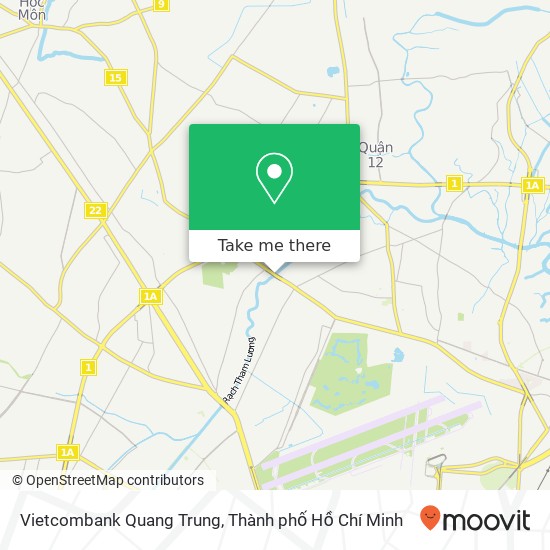 Bản đồ Vietcombank Quang Trung