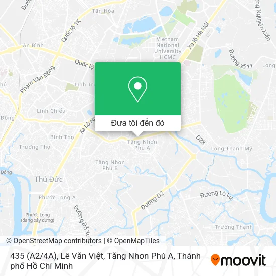 Bản đồ 435 (A2 / 4A), Lê Văn Việt, Tăng Nhơn Phú A
