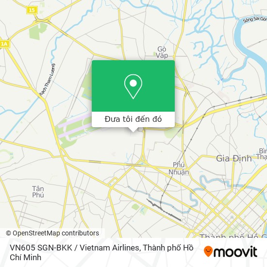 Bản đồ VN605 SGN-BKK / Vietnam Airlines
