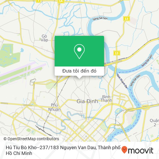 Bản đồ Hủ Tíu Bò Kho--237 / 183 Nguyen Van Dau