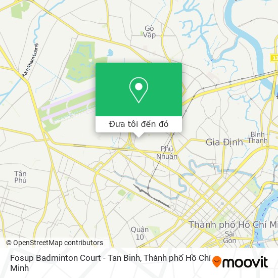 Bản đồ Fosup Badminton Court - Tan Binh