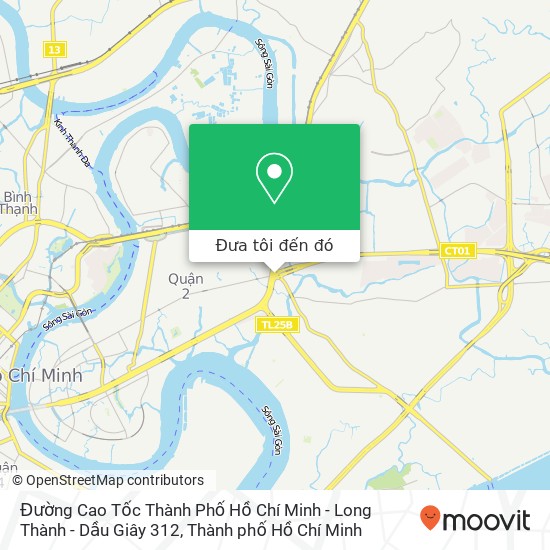 Bản đồ Đường Cao Tốc Thành Phố Hồ Chí Minh - Long Thành - Dầu Giây 312