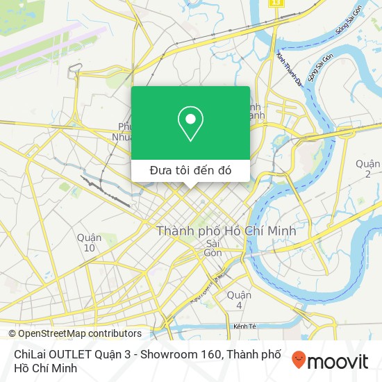 Bản đồ ChiLai OUTLET Quận 3 - Showroom 160