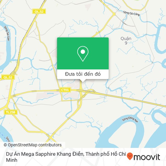 Bản đồ Dự Án Mega Sapphire Khang Điền