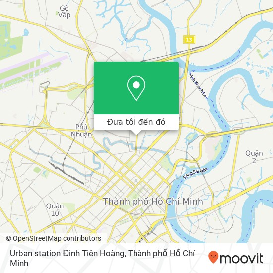 Bản đồ Urban station Đinh Tiên Hoàng