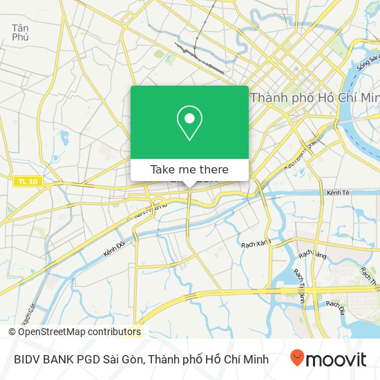 Bản đồ BIDV BANK PGD Sài Gòn