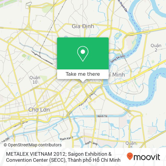 Bản đồ METALEX VIETNAM 2012; Saigon Exhibition & Convention Center (SECC)