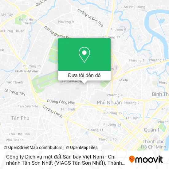 Bản đồ Công ty Dịch vụ mặt đất Sân bay Việt Nam - Chi nhánh Tân Sơn Nhất (VIAGS Tân Sơn Nhất)