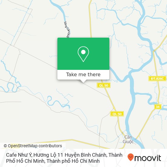 Bản đồ Cafe Như Ý, Hương Lộ 11 Huyện Bình Chánh, Thành Phố Hồ Chí Minh